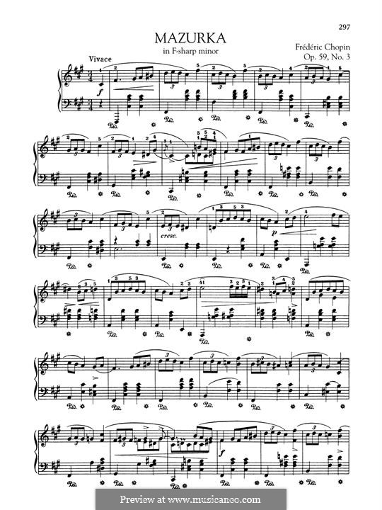 Мазурки, Op.59: No.3 in F Sharp Minor by Фредерик Шопен