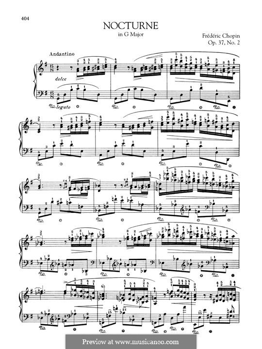 Ноктюрны, Op.37: No.2 в соль мажоре by Фредерик Шопен