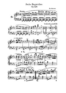 Шесть багателей, Op.126: Багатель No.6 by Людвиг ван Бетховен