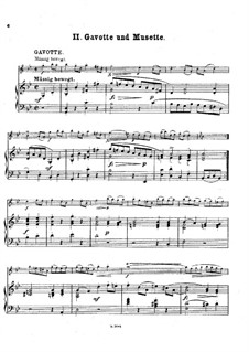 Сюита No.3 соль минор, BWV 808: Гавот и Мюзетт. Версия для скрипки и фортепиано by Иоганн Себастьян Бах