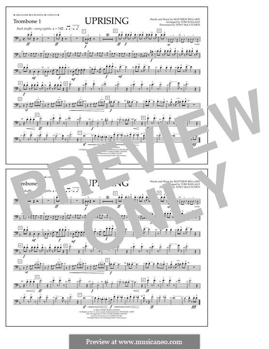 Uprising (Muse): Trombone 1 part by Matthew Bellamy