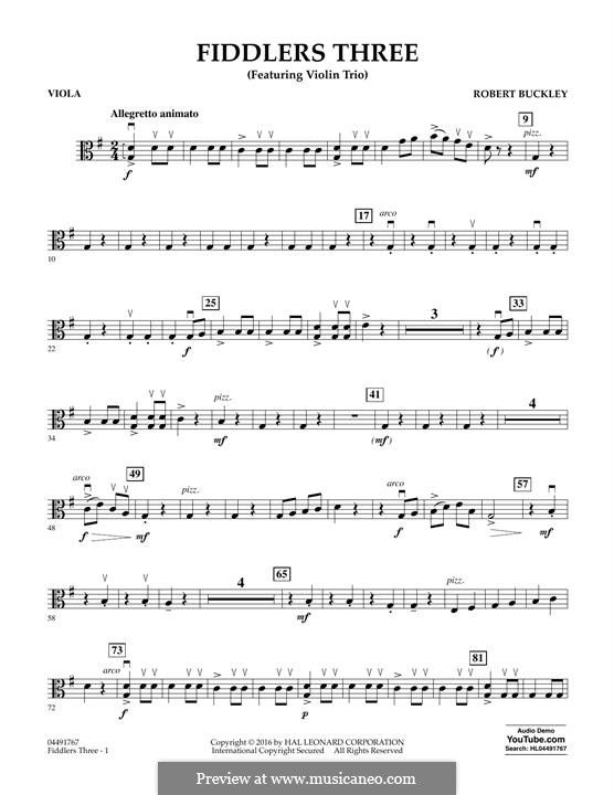 Fiddlers Three: Партия альта by Robert Buckley
