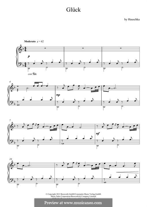 Glück (Theme): Для фортепиано by Volker Bertelmann