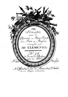 Три сонаты для флейты, виолончели и клавесина, Op.21: Партия виолончели by Муцио Клементи