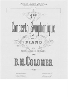 Симфонический концерт No.1 для фортепиано с оркестром, Op.22: Аранжировка для 2 фортепиано в 4 руки by Блас Мария де Коломер