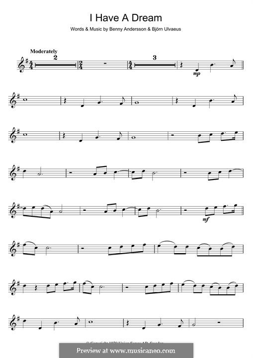 I Have a Dream (ABBA): Для скрипки by Benny Andersson, Björn Ulvaeus