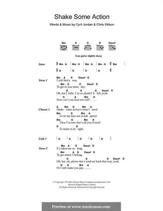 Shake Some Action (The Flamin' Groovies): Для гитары by Christopher Wilson, Cyril Jordan