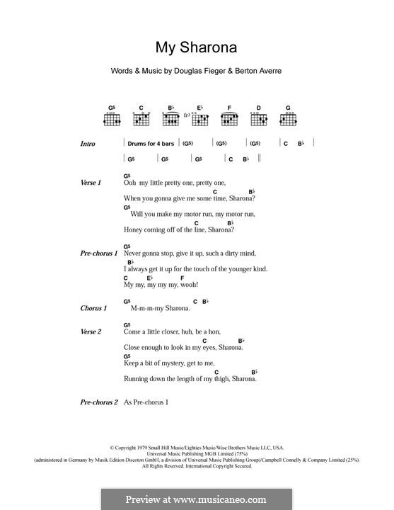 My Sharona (The Knack): Для гитары by Berton Averre, Douglas Fieger