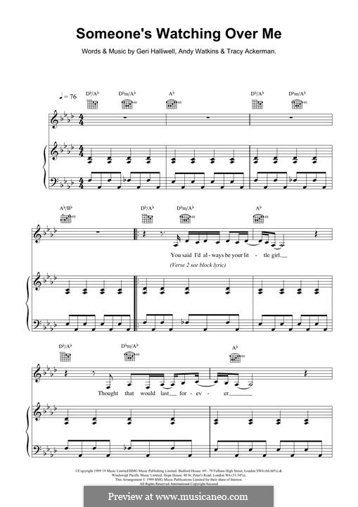 Someone's Watching Over Me: Для голоса и фортепиано by Geri Halliwell