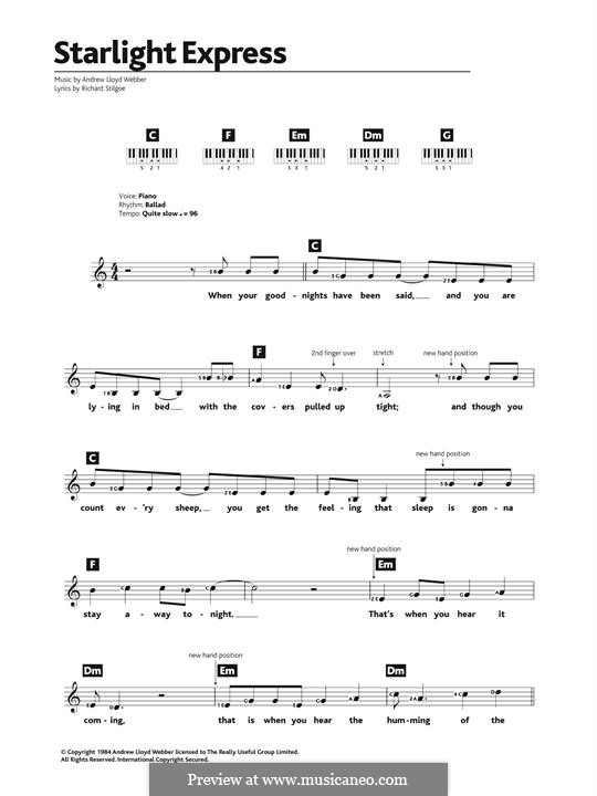 Starlight Express: Для фортепиано by Andrew Lloyd Webber