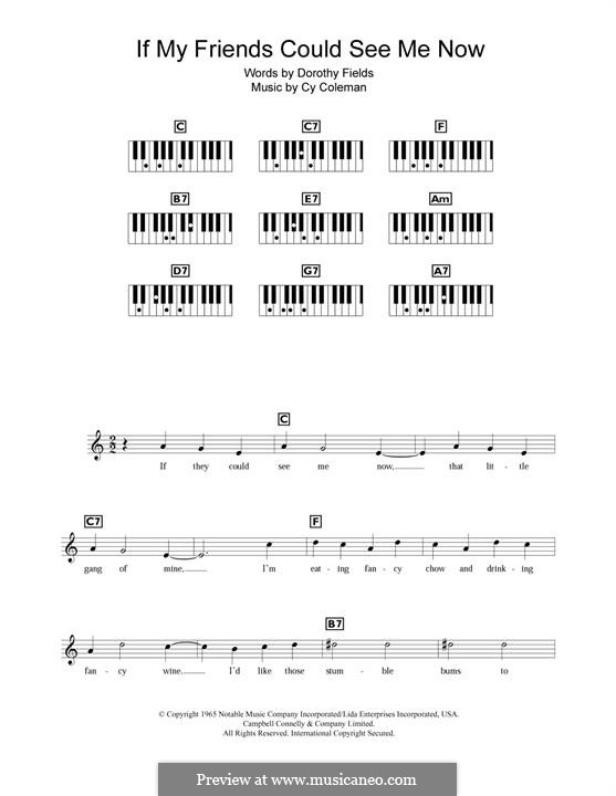 If My Friends Could See Me Now (from Sweet Charity): Для фортепиано by Cy Coleman