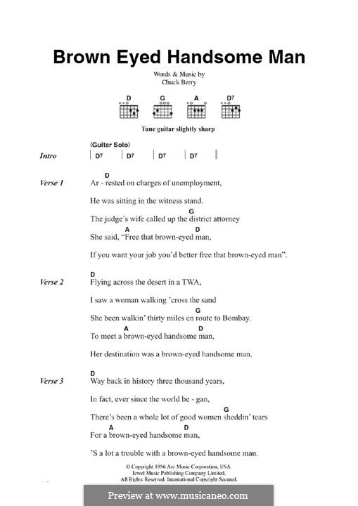 Brown Eyed Handsome Man: Для гитары by Chuck Berry