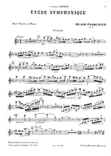 Симфонический этюд, Op.45: Сольная партия by Блэр Фэйрчайлд