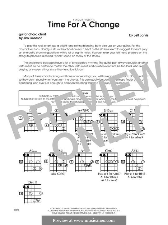 Time for a Change: Guitar Chord Chart by Jeff Jarvis