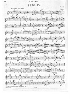 Трио для кларнета, виолончели и фортепиано No.4 'Gassenhauer', Op.11: Партия скрипки by Людвиг ван Бетховен