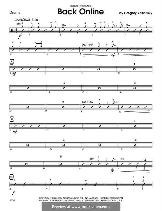 Back Online: Drum Set part by Gregory Yasinitsky