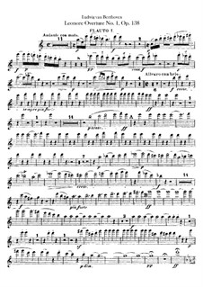 Леонора. Увертюра No.1, Op.138: Партии первой и второй флейт by Людвиг ван Бетховен