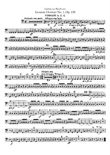 Леонора. Увертюра No.1, Op.138: Партия литавр by Людвиг ван Бетховен