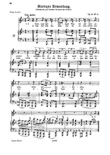 Романсы и песни, Op.14: No.3 Murrays Ermordung (Murray's Murder) by Иоганнес Брамс