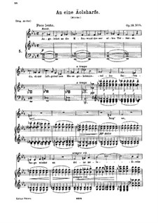 Пять поэм, Op.19: No.5 К эоловой арфе by Иоганнес Брамс