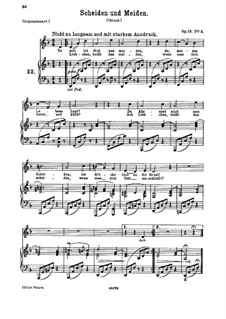 Пять поэм, Op.19: No.2 Scheiden und Meiden (Separations and Avoidances) by Иоганнес Брамс