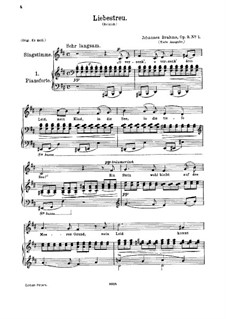 Шесть песен, Op.3: No.1 Верность в любви by Иоганнес Брамс