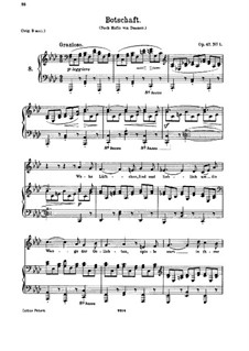 Пять песен, Op.47: No.1 Botschaft (Message) by Иоганнес Брамс