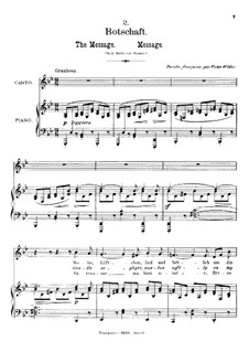 Пять песен, Op.47: No.1 Botschaft (Message) by Иоганнес Брамс