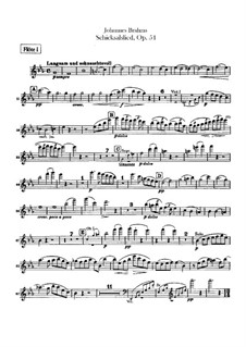 Песня судьбы, Op.54: Партии флейт by Иоганнес Брамс