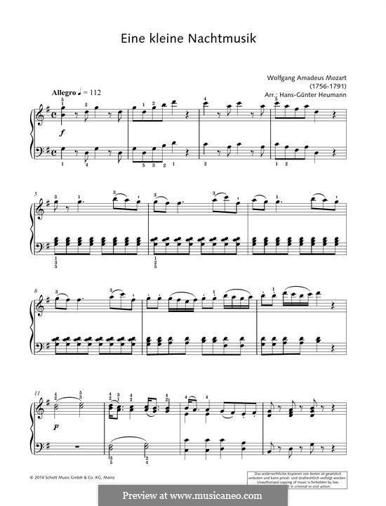 Allegro, for piano: Для одного исполнителя by Вольфганг Амадей Моцарт