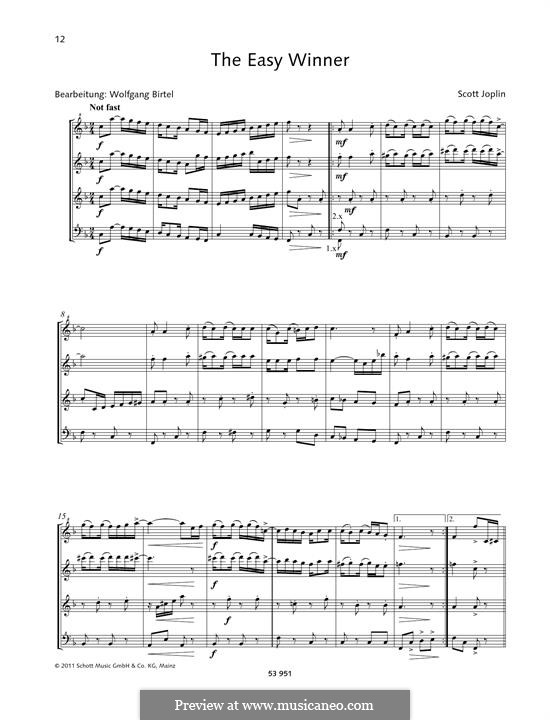 The Easy Winners: Для фортепиано by Скотт Джоплин