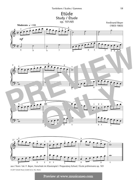 Школа игры на фортепиано, Op.101: Study No.65 by Фердинанд Бейер