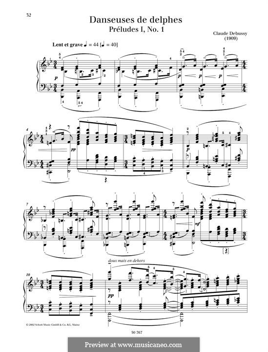 No.1 Дельфийские танцовщицы: Для фортепиано by Клод Дебюсси
