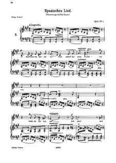 Six Songs, Op.6: No.1 Spanisches Lied (Spanish Song) by Иоганнес Брамс