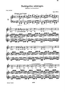 Six Songs, Op.6: No.6 Nachtigallen schwingen (Nightingales Swing Happily) by Иоганнес Брамс