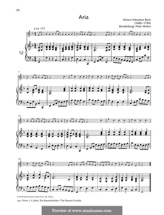 Вариации Гольдберга, BWV 988: Aria, for any instrument and piano by Иоганн Себастьян Бах