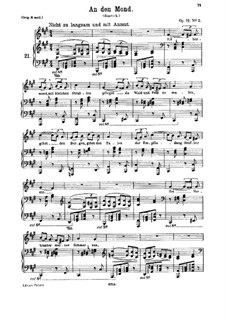 Пять песен, Op.71: No.2 To the Moon by Иоганнес Брамс