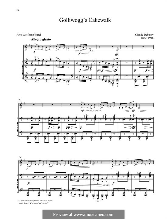 No.6 Кукольный Кэк-уок: For any instrument and piano by Клод Дебюсси