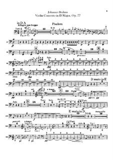 Концерт для скрипки с оркестром ре мажор, Op.77: Партия литавр by Иоганнес Брамс
