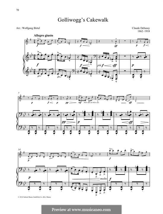 No.6 Кукольный Кэк-уок: For any instrument and piano by Клод Дебюсси