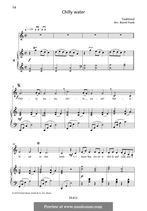 Chilly Water: Для голоса и фортепиано by folklore