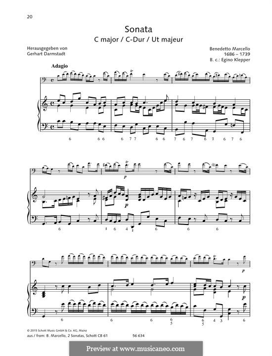 Sonata in C Major: Соната соль мажор by Бенедетто Марчелло