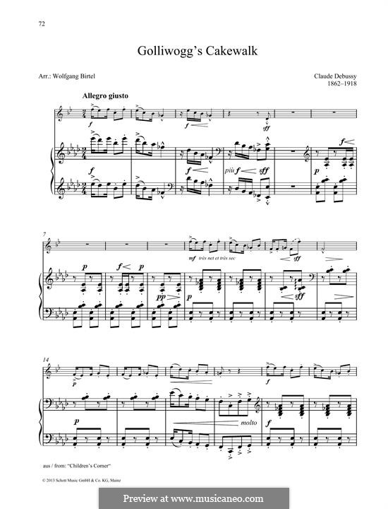 No.6 Кукольный Кэк-уок: For any instrument and piano by Клод Дебюсси
