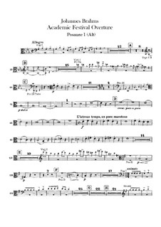 Академическая фестивальная увертюра, Op.80: Партии тромбонов и тубы by Иоганнес Брамс