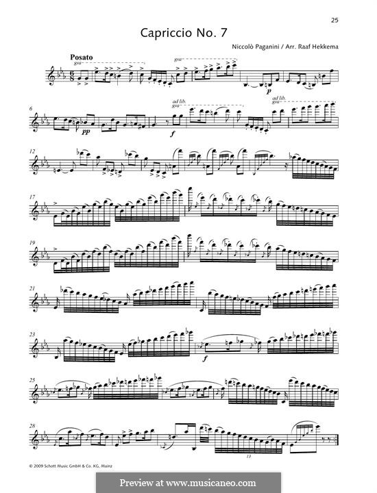 Двадцать четыре каприса, Op.1: Caprice No.7 by Никколо Паганини