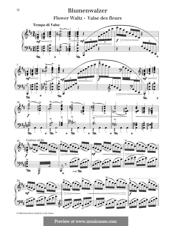 No.8 Вальс цветов: Для фортепиано by Петр Чайковский