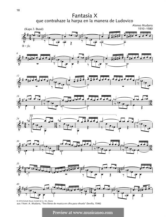 Фантазия X: Для гитары by Алонсо Мударра