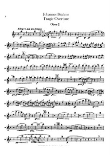 Трагическая увертюра, Op.81: Партии гобоев by Иоганнес Брамс