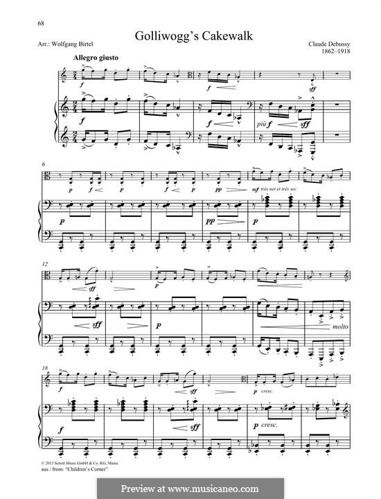 No.6 Кукольный Кэк-уок: Для альта и фортепиано by Клод Дебюсси