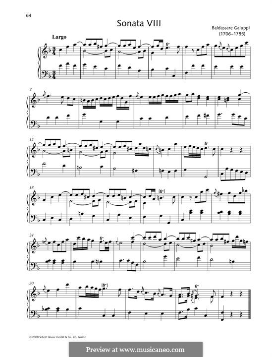 Sonata VIII F major: Sonata VIII F major by Бальдассаре Галуппи